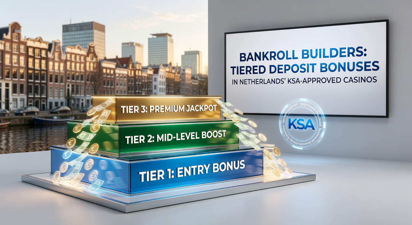 Grafiek van gestaffelde bonusniveaus in een Nederlands online casino, met opbouwende percentages per stortingsbedrag