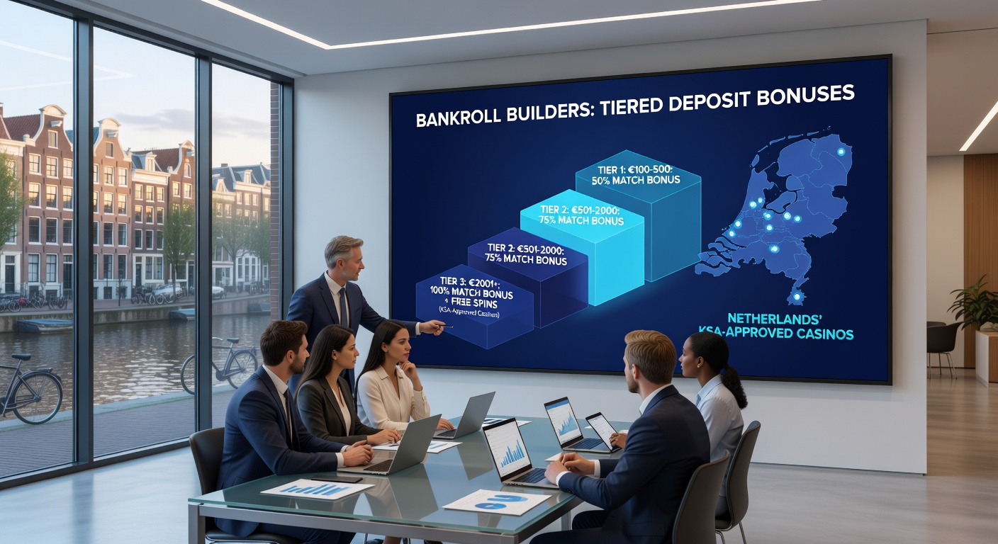 Speler aan mobiel scherm activeert tiered bonus in KSA-casino app, met opbouwende bankrollgrafiek en bonuslevels zichtbaar