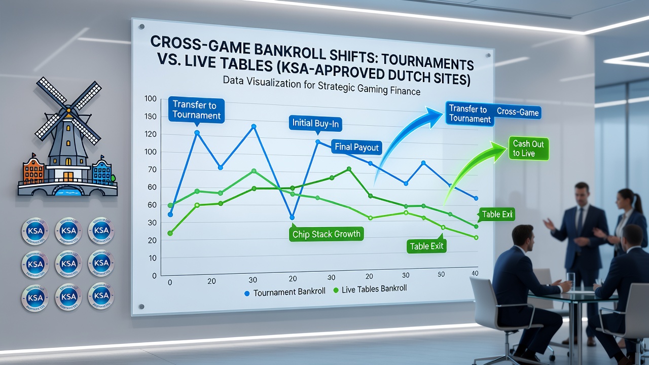 Diagram van cross-game bankroll monitoring op KSA sites