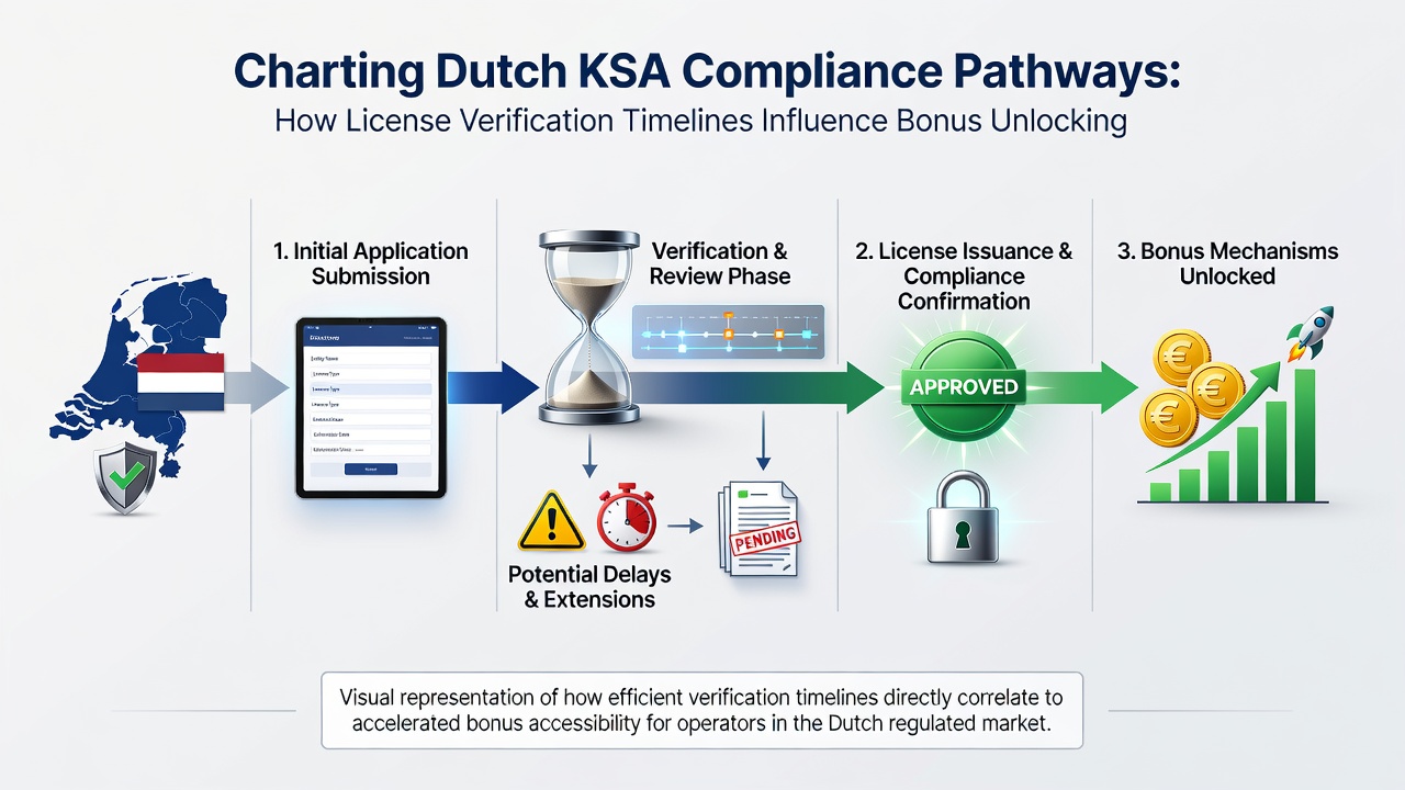 Diagram van mobiele app-overgangen tussen spellen met KSA-verificatiestatusindicatoren
