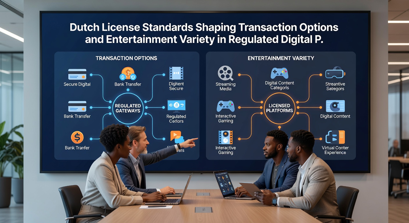 Weergave van gevarieerde entertainmentopties en transactieprocessen op een gereguleerd Nederlands digitaal platform