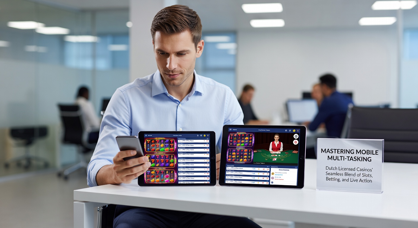 Mobiele interface van een KSA-casino met slots, sportweddenschappen en live dealer tafels tegelijk zichtbaar op een smartphone-scherm