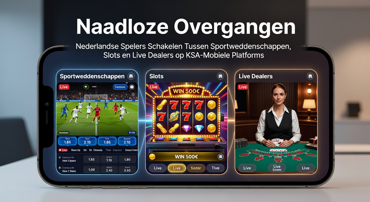 Nederlandse spelers navigeren soepel tussen sportweddenschappen, slots en live dealer tafels op KSA-gelicentieerde mobiele apps, met real-time weddenschappen en draaiende rollen in één vloeiende ervaring