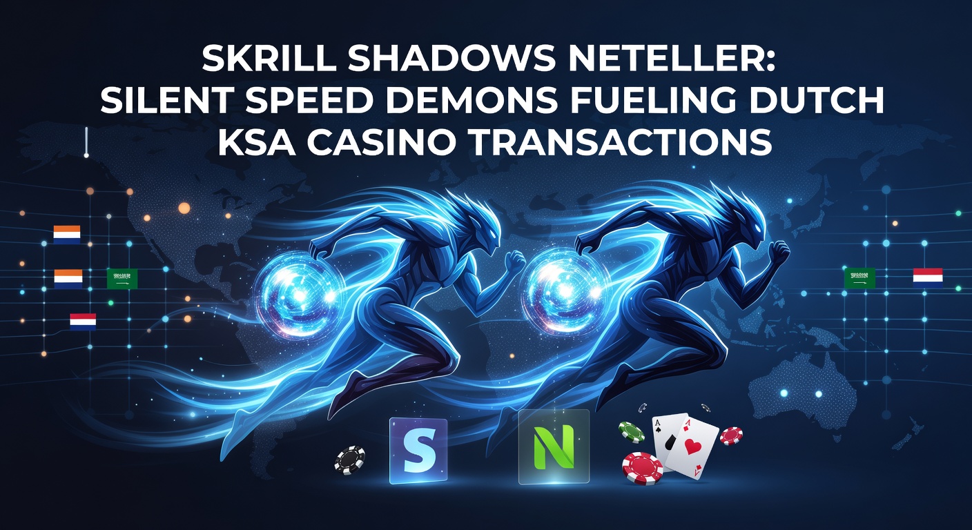 Grafiek met snelle transacties van Skrill en Neteller in Nederlandse online casinos, met pijlen die stortingen en opnames tonen