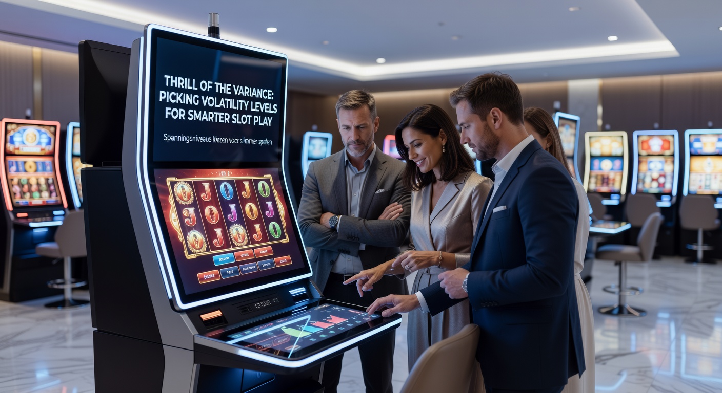 Speler analyseert volatiliteitsgrafieken op een tablet in een Nederlands KSA-casino, met voorbeelden van low en high variance slots