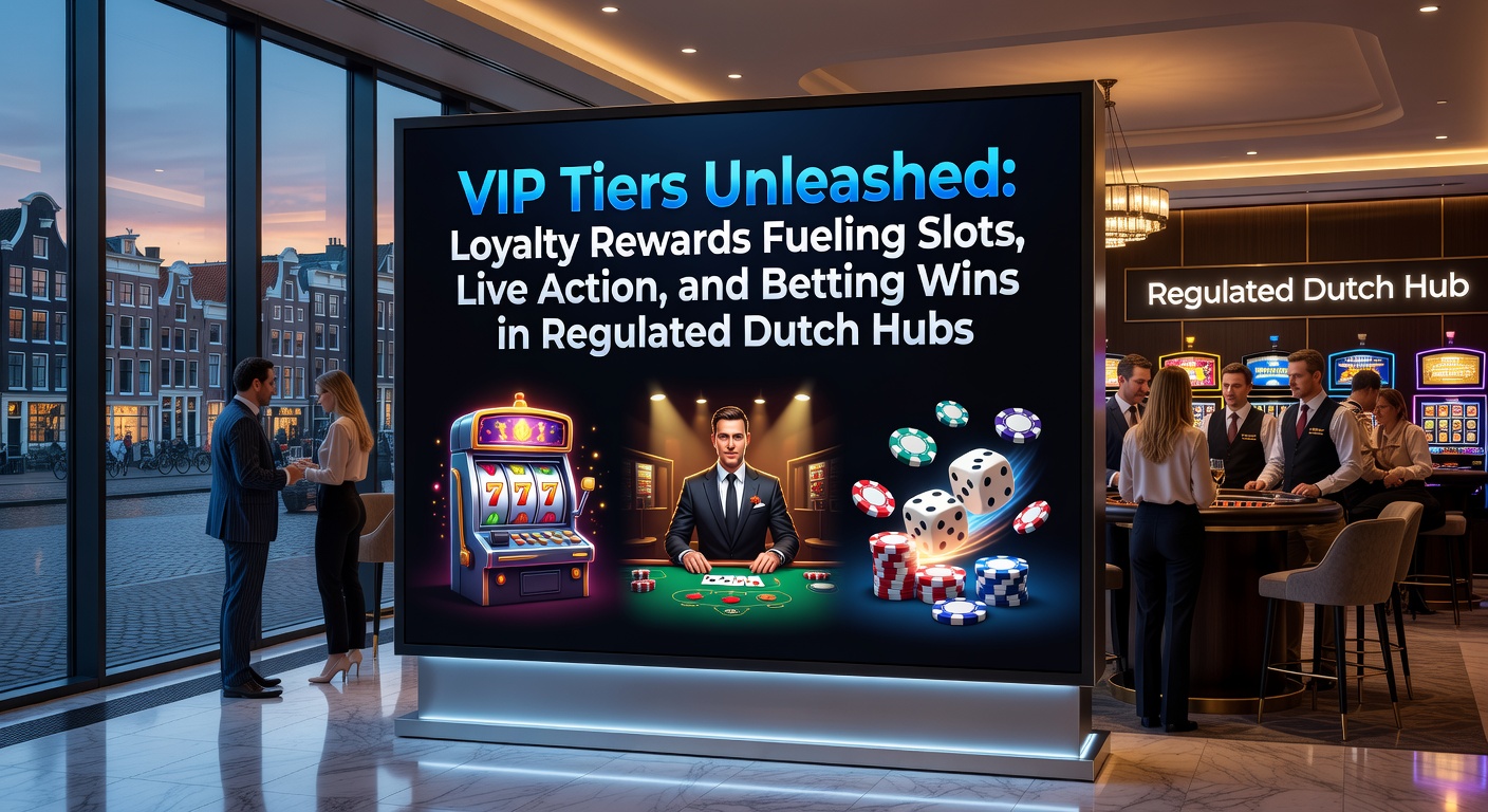 Grafische weergave van VIP-treden met beloningen zoals cashback en exclusieve bonussen in een Nederlands casino-omgeving